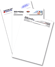 Examples of some of our Letterhead range
