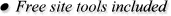 Free site tools included