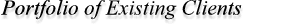 Oz-E-Web's portfolio of clients with website design